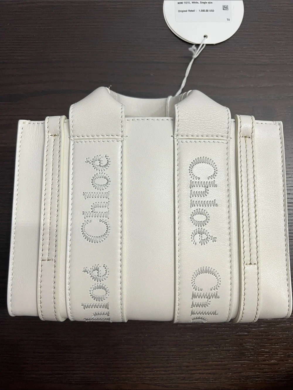 Chloe White Leather Mini Tote Made In Italy NWT $1,550